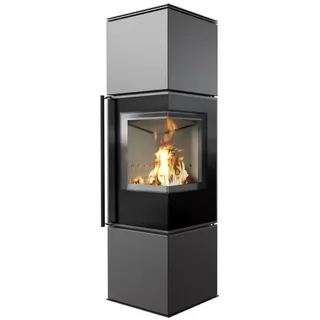Kratki REN M rechts Ø 150 7 kW Schwarz / Brennkammer Weiß