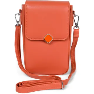 styleBREAKER Damen Box Bag Umhängetasche Kunstleder | 11x16,5x4,5 cm Crossbody Tasche, Magnetverschluss, Rückseite mit 8 Kartenfächern und Druckknopf, 72-133 cm Schulterriemen. - Einheitsgröße