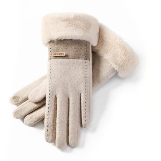 ManKle Fahrradhandschuhe Damen Wolle Touchscreen Handschuhe Winterhandschuhe für Outdoor Sport
