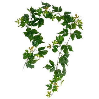 FLORATEXX Künstliche Weinlaubgirlande mit UV-Schutz 150cm. Weinrebe Weinlaub Girlande Weinblätter Wein