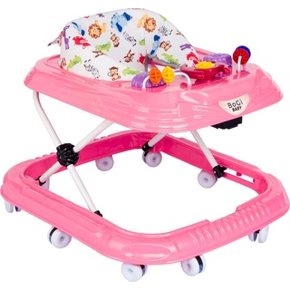 BoGi Lauflernwagen Gehfrei Lauflernhilfe Lauflernwagen Babywalker mit Spielset rosa
