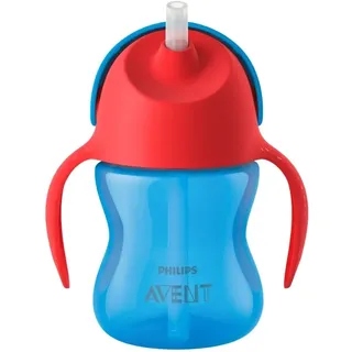 Philips Avent Becher mit Strohhalm 9 m+ Blau, 200 ml