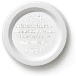 WECK Keep Fresh Weck 80 mm Deckel, 5 Stück | Zum Einmachen von Konserven, Säften, zur luftdichten Aufbewahrung von trockenen Zutaten | Für WECK-Gläser