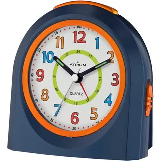 Atrium Kinderwecker A921-5 Kinderwecker, Lernwecker, Geschenkidee, Schulanfang, Kinderzimmer blau
