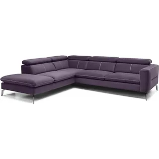aea Moderne Ecksofa Couch Lila Sitz Polster Ecke Garnitur Eck Stoff Sofas Couchen - Lila