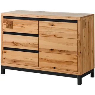 MASSIVMOEBEL24.DE Sideboard 120 x 85 x 45 cm Schwarz