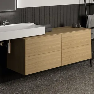 Ideal Standard Waschtischunterschrank 4 Auszüge 158,7 x 55 x 50,5 cm Eiche hell