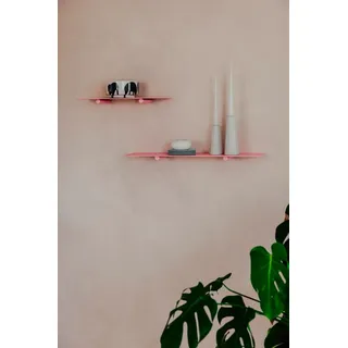 Metallbude Wandregal Lenn 60 x 17 Stahl Pink
