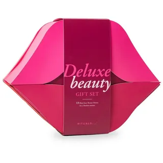 Rituals Adventskalender Rituals Deluxe Beauty Set – 13-tlg. Geschenkset in Lippen-Box (13-tlg), 13-tlg. Geschenkset Lippen-Box 5 Originalgrößen Inkl. Haarbürste bunt