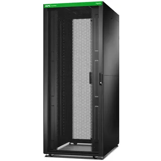 APC Easy Rack 800mm/42HE/1200mm mit Dach, Seitenwand, Rollen, Füßen und 4 Halterungen, ohne Boden, schwarz