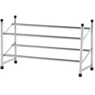 Möbel Kraft Schuhregal 115 x 35 x 23 cm silber