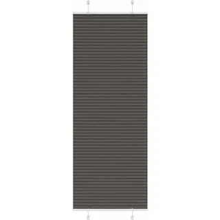 Plissee Schwarz 80x200 Cm Stoffbreite 79,4 Cm Polyester