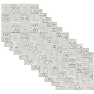 ARMYJY 10 Stück 3D-Ziegelstein-Tapete, 35 x 35 cm, selbstklebende Wandfliesen, wasserdichte 3D-Wandpaneele für Küche, Badezimmer, Wohnzimmer