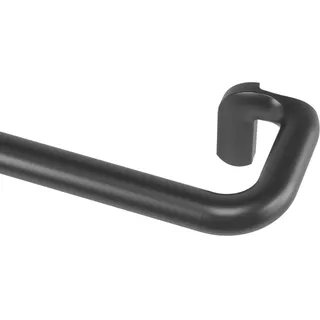 Umbra Twilight Gardinenstange, Ausziehbare Vorhangstange mit Abgerundeten Enden für ideale Raumabdunkelung, 76-213 cm, Schwarz