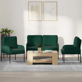 Sofagarnituren 3 Pcs Dunkelgrün 115 X 56 X 80 Cm Sperrholz