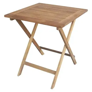 Sunfun Balkontisch  (L x B x H: 65 x 65 x 74 cm, Akazie, Klappbar, Quadratisch, Natur)
