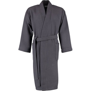 Möve Unisex-Bademantel »Homewear Kimono Pique«, Kimono, 100% Baumwolle grau