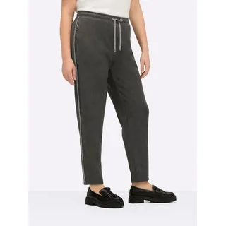 sheego Velours-Hose grau 48