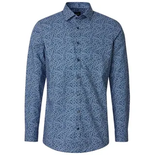 VENTI Businesshemd VENTI Businesshemd Langarm Print blau 46