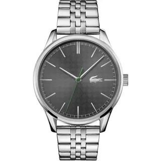 Lacoste Analog Quarzuhr für Herren Kollektion Vienna mit Silbernes Edelstahlarmband - 2011073