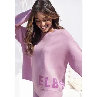 Strickpullover ELBSAND "-Loungesweatshirt" Gr. 32/34, rosa (rose) Damen Pullover Strandpullover