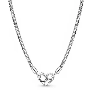 Pandora Gliederhalskette mit Nieten Silber 45cm
