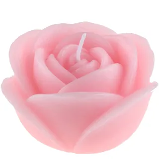 Kerze in Rosenform, Ø7cm x 4,5cm. Rosenkerze, Geschenk, Muttertag, Valentinstag Rosa