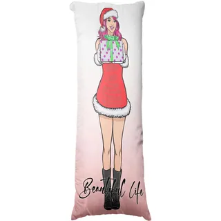 Easycosy personalisiertes Körperkissen Body Pillow mit 2 Fotos 50x137cm | Fotokissen Kissenbezug mit Bild & Text bedrucken als Geschenke für Frauen Freundin zu Geburtstag Hochzeit ohne Kissenfüllung