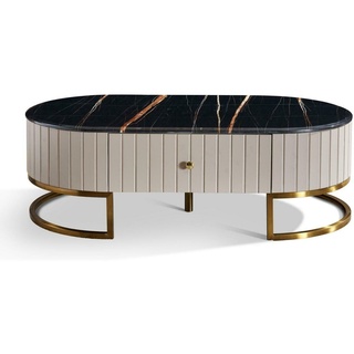 JVmoebel Couchtisch, Couchtisch Tisch Oval Luxus Design Tische Kaffee Beistelltische Wohnzimmer Ovale