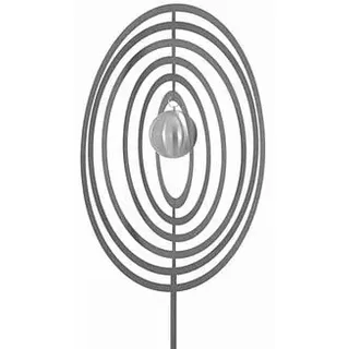 Dehner Edelstahl-Dekostab Circle, silber