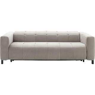 Schlafsofa PLACES OF STYLE "Termini" Sofas Gr. B/H/T: 210 cm x 69 cm x 104 cm, Samtvelours, Breite 210cm, Premium Kaltschaum Tiger Touch RG-55, silberfarben (silber) Einzelsofas drei Breiten und 3 Matratzenausführungen; als Dauerschläfer geeignet
