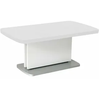 58 aufm Kessel COUCHTISCH höhenverstellbar und ausziehbar Clovis 110x53x63 Weiß | Gr.: onesize