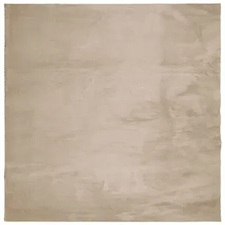 vidaXL Teppich HUARTE Kurzflor Weich und Waschbar Sandfarben 120x120cm