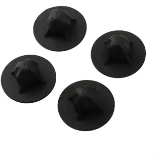4 Stück Campingstuhl-Gummi-Fuß-Ersatz, rutschfeste Möbelbeinschoner für Outdoor-Mond-Stühle, mehrere Größen, 13 mm, 14 mm, 16 mm, Schwarz (16 mm)