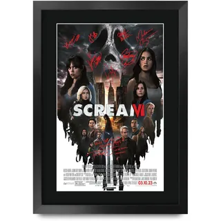 HWC Trading FR A3 Scream 6 Geschenke Geduckter Poster Signiertes Autogramm Foto für Fans von Film Memorabilien - A3 Gerahmt