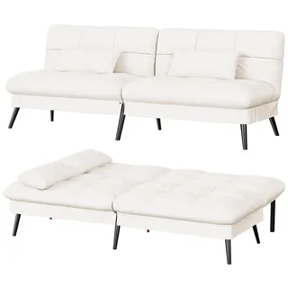 GTPLAYER Schlafsofa Bettsofa mit Schlaffunktion, Klappsofa beige