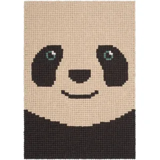 myfelt Wollteppich Kinderteppich Panda Bo, Schurwolle