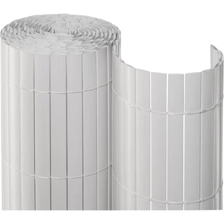 NOOR Sichtschutzmatte PVC 1 x 3m Weiß I Wasserdichter Sichtschutz aus Kunststoff für Gärten I UV-beständige Zaunmatte für Tennisplätze und Balkone