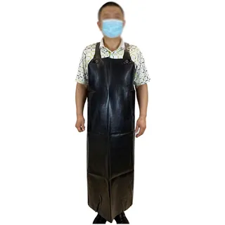 DHNDSDP 120 X 80 Centimetre wasserdichte PVC-Schürze mit Taschen Arbeitsschürze Krawatten-Design-Schürzen