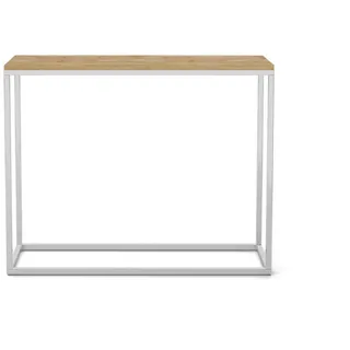 Bettso Konsolentisch, Eiche Wotan, Chrom, Holzwerkstoff, Metall, 100x80x25 cm, Wohnzimmer, Wohnzimmertische, Konsolentische