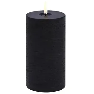 Piffany Uyuni LED Pillar Stumpenkerzen Ø 7,8 cm -  Forest black H 15 cm