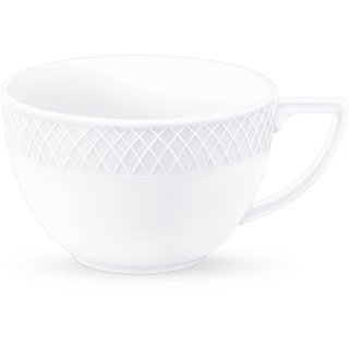 Wilmax | Teetassen & Kaffeetassen 2er Set | Kaffeebecher Porzellan | Becherset | Tasse für Tee, Kaffee, Cappuccino | Porzellantassen mit Griffen | Für Büro und Zuhause | Weiß | Geschenkset | 500 ml