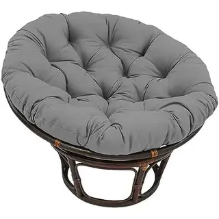 ZGantrix Papasansessel Kissen, Polster Bodenkissen für Schwenksessel, Rund Papasan Sessel, Polyrattan Sessel Durchmesser 100 cm und Kissenstärke 10-12cm,90 * 90cm Dark Gray