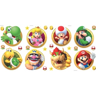 Aufkleber Super Mario und andere Figuren repositionierbar