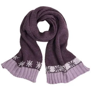 Neverless Strickschal Damen Schal Winter Herbst Winterschal Strickschal Dreifarbig lila