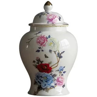 LOVIVER Chinesischer Stil Keramik Bud Vase Decor asiatische Decor Trockenblumenvase 1300 ml Porzellanglas, Stil C