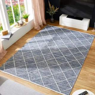 LUXOR LIVING Pantin Handwebteppich 140 x 200 cm Blau