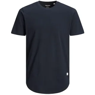 JACK & JONES Herren Rundhals T-Shirt JJENOA - Regular Fit Plussize XXL-8XL, Größe:4XL, Farbe:Navy Blazer 12184933