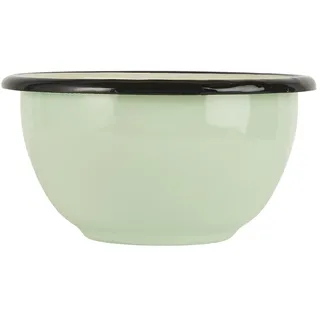 Ib Laursen Schüssel Emaille Schale Retro Vintage Servierschale Müslischale Schüssel/Tasse, Schale klein, Emaille in nostalgischen Stil grün