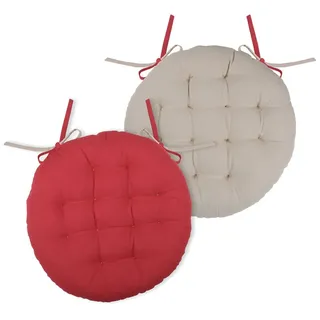 Stof Stuhlkissen Duo 38 x 38 cm Rot